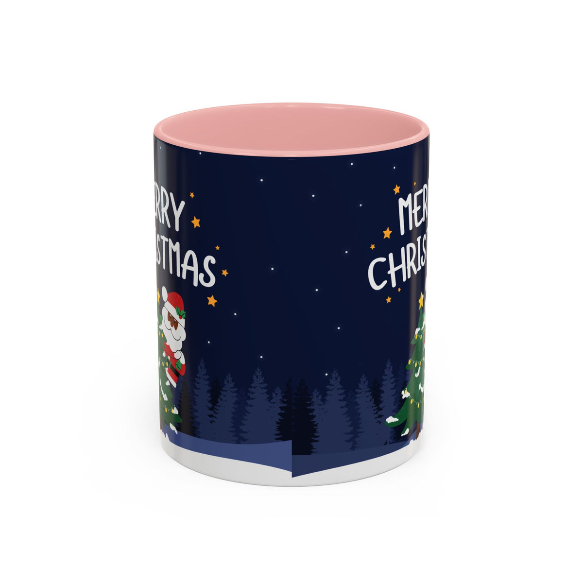 Merry Christmas Black Santa Christmas Mug