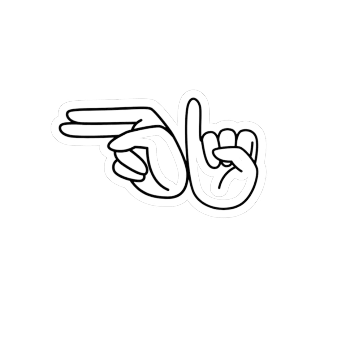 Sign Language Kiss-Cut Sticker