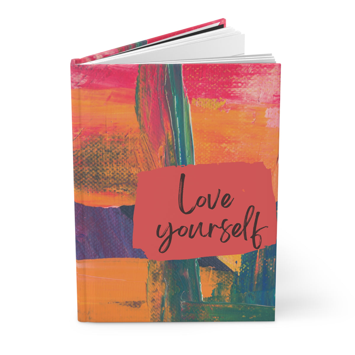 Love Yourself Abstract Art Lined Journal