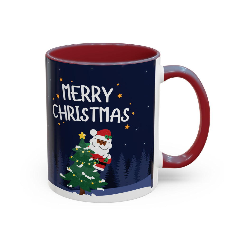 Merry Christmas Black Santa Christmas Mug