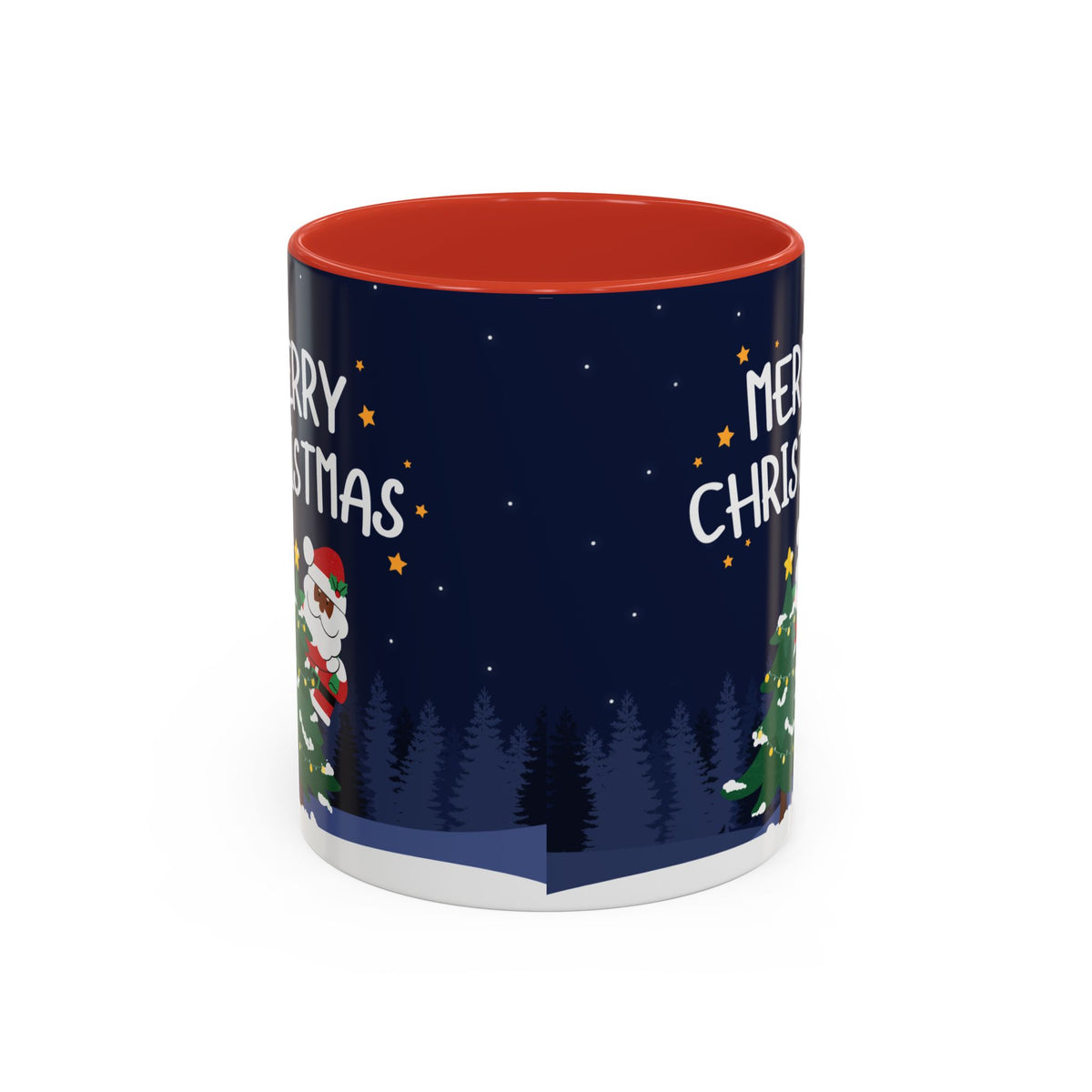 Merry Christmas Black Santa Christmas Mug