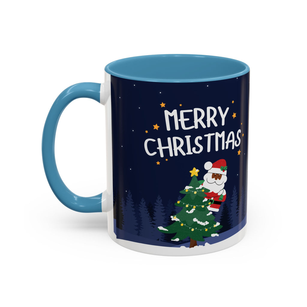 Merry Christmas Black Santa Christmas Mug