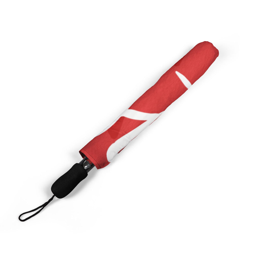 Merry Christmas Red Foldable Umbrella