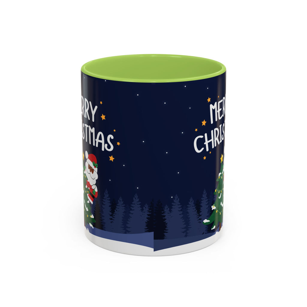 Merry Christmas Black Santa Christmas Mug