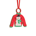 Wooden Ugly Sweater Ornament — Snowman Christmas Tree Decoration