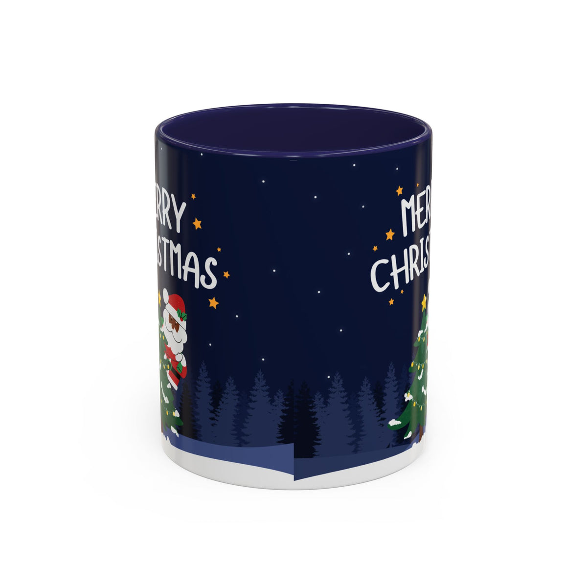 Merry Christmas Black Santa Christmas Mug