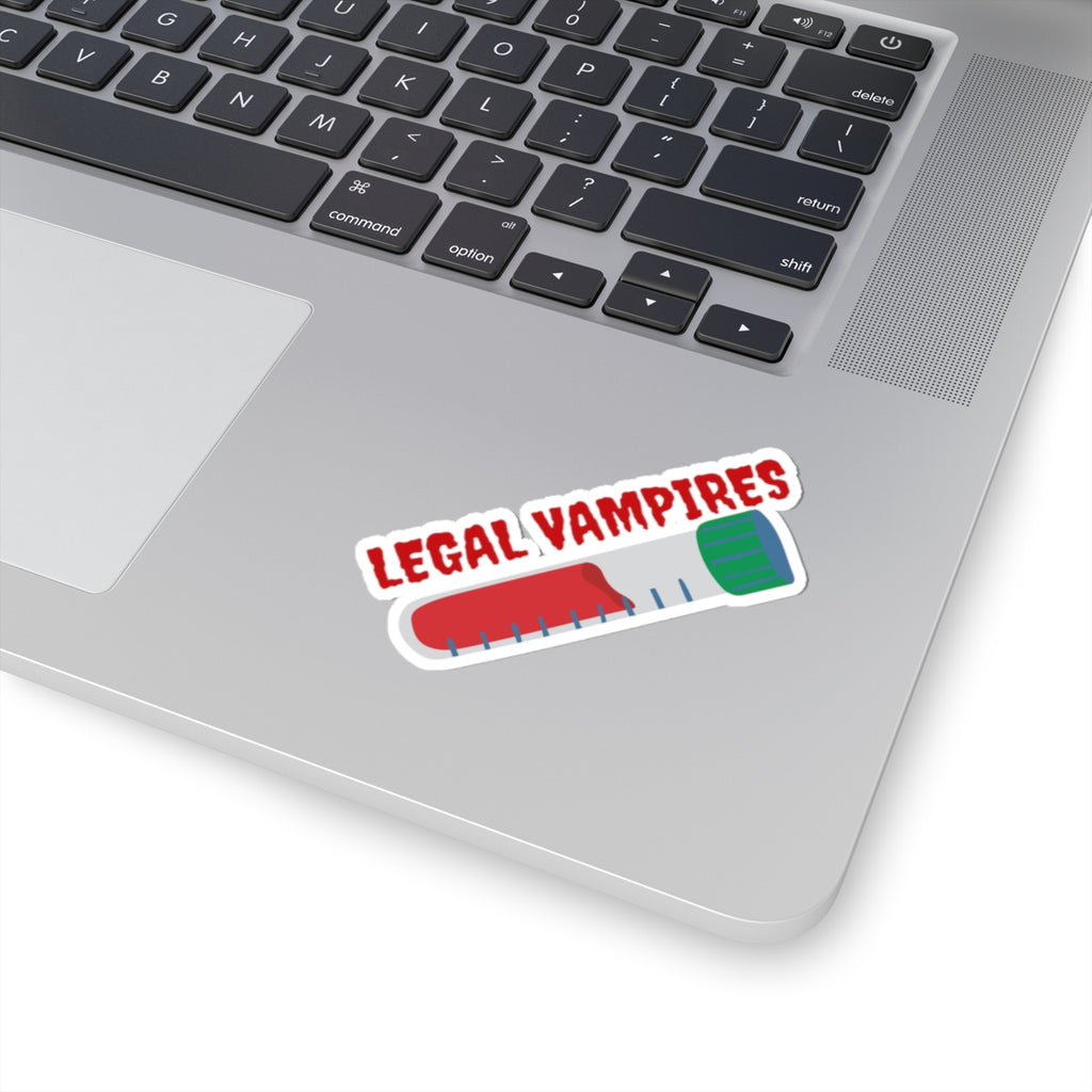 Legal Vampires Sticker — Blood Tube Vinyl Kiss-Cut Decal