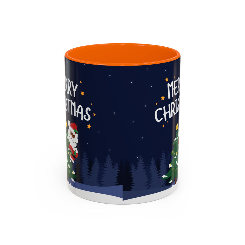 Merry Christmas Black Santa Christmas Mug