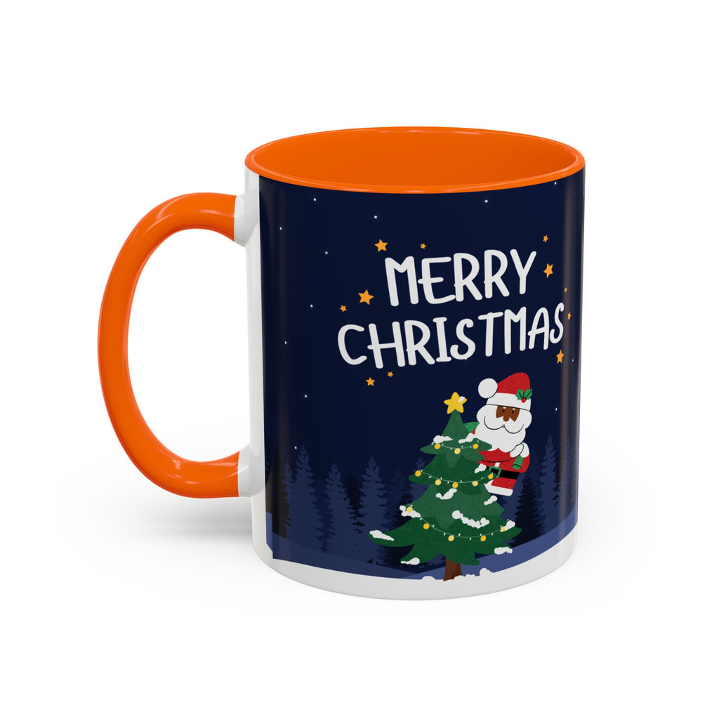 Merry Christmas Black Santa Christmas Mug