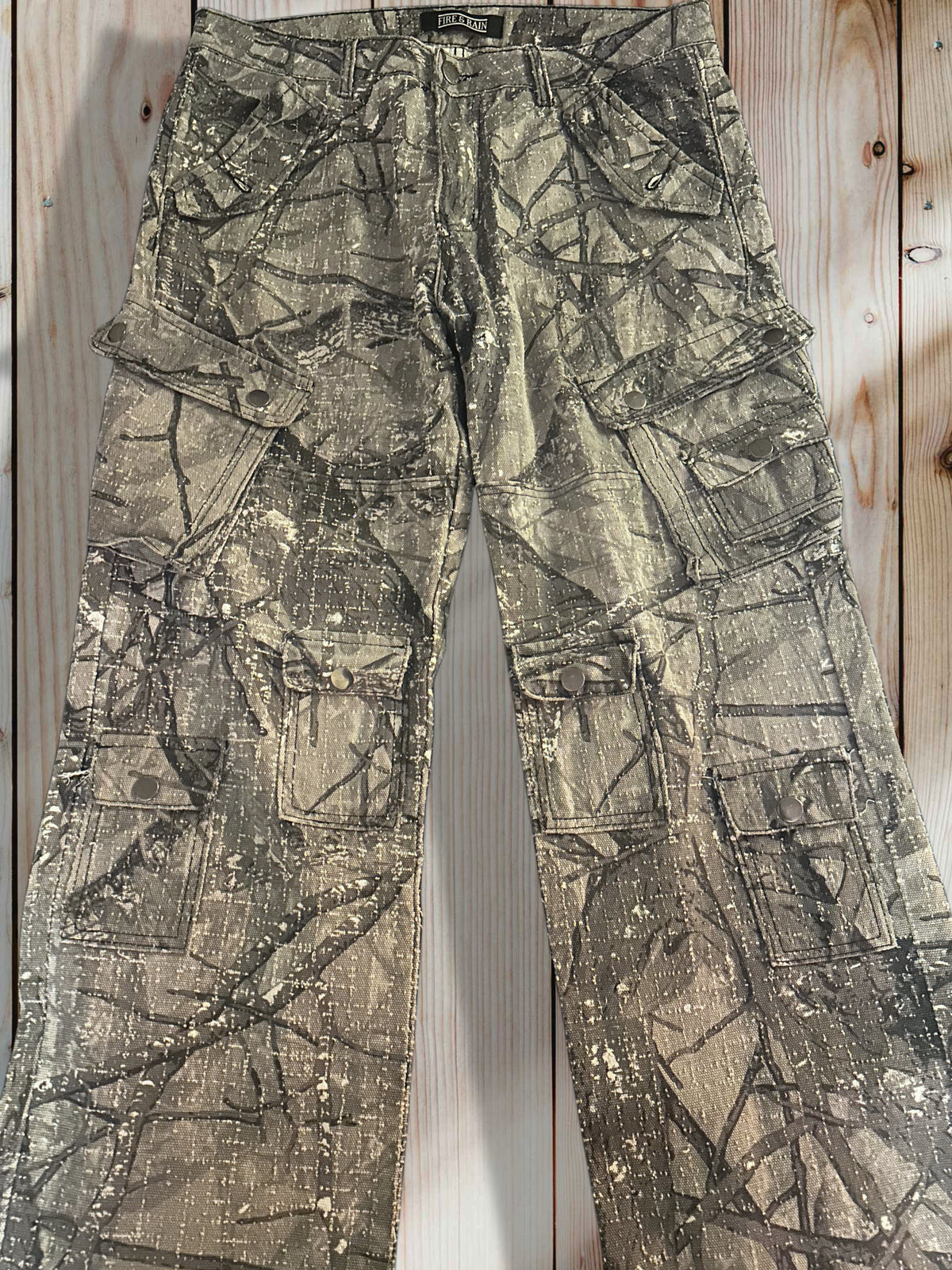 Gray Camo Cargo Pants
