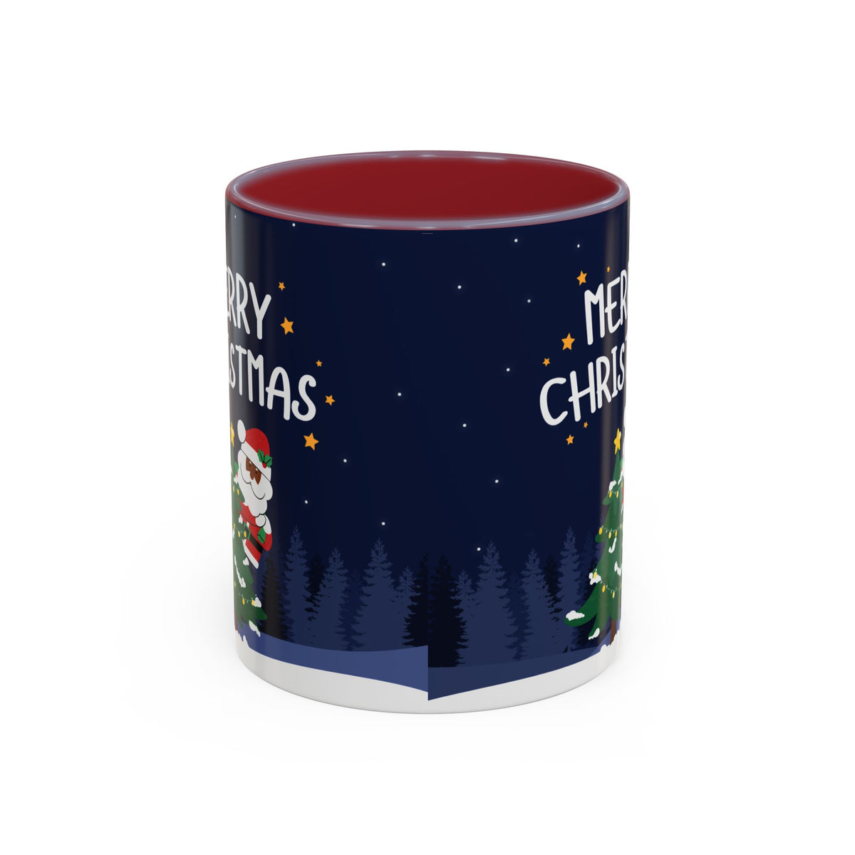 Merry Christmas Black Santa Christmas Mug