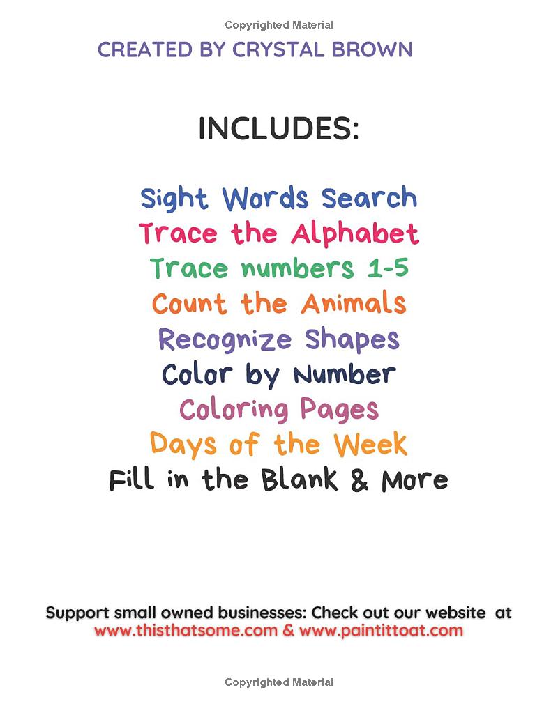 Kindergarten Activity Book