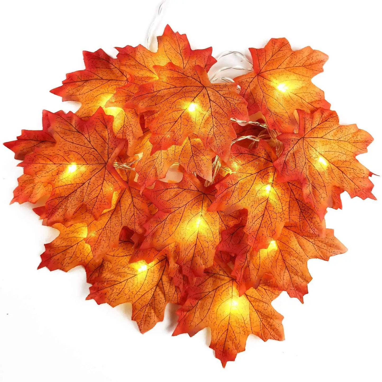 Fall Maple Leaf Leaves LED Light Garland